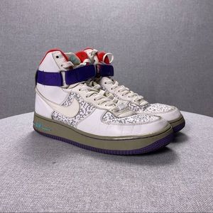 Nike Air Force 1 High US White Wolf Grey Purple Venom 315121-117 Men’s Size 9.5